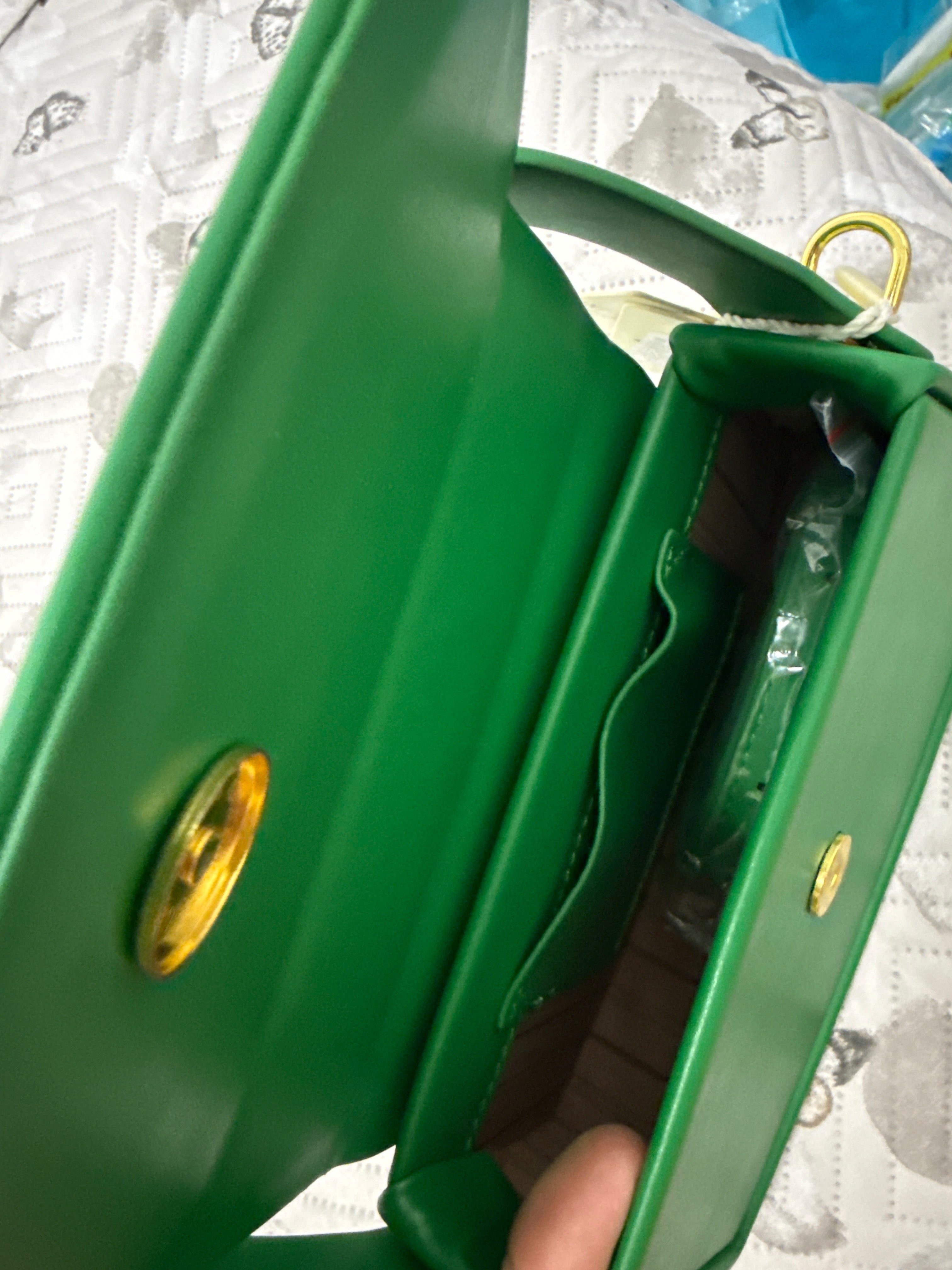 Borsa a Spalla Mini Elegante | Verde Smeraldo | Effetto Pelle Liscia