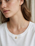 Collana Oro con Ciondolo Ovale Cristallo - Minimal Elegante | Aura Necklace
