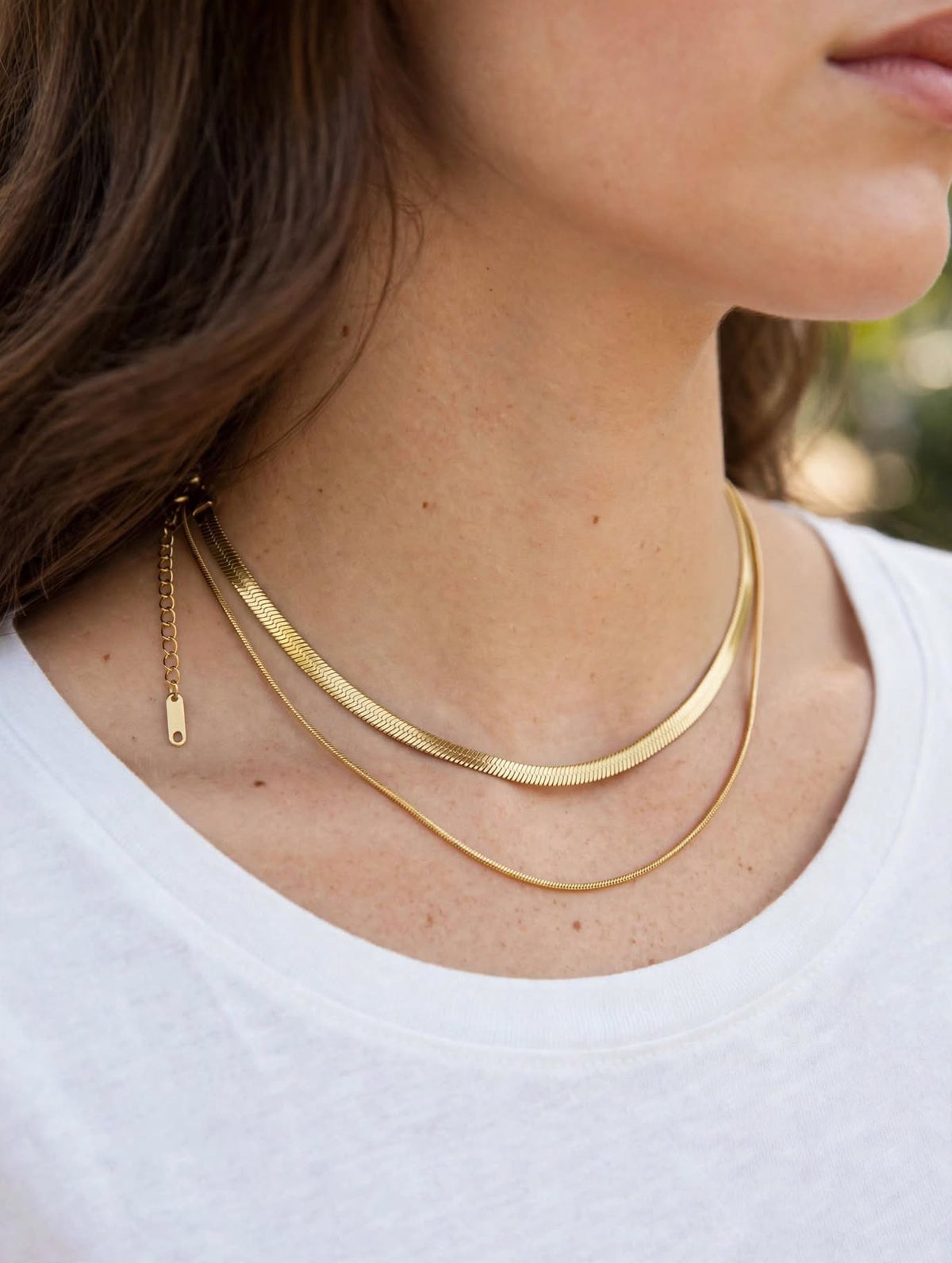 Collana Doppia Oro Snake Chain - Catena Doppia Layered | Golden Duo