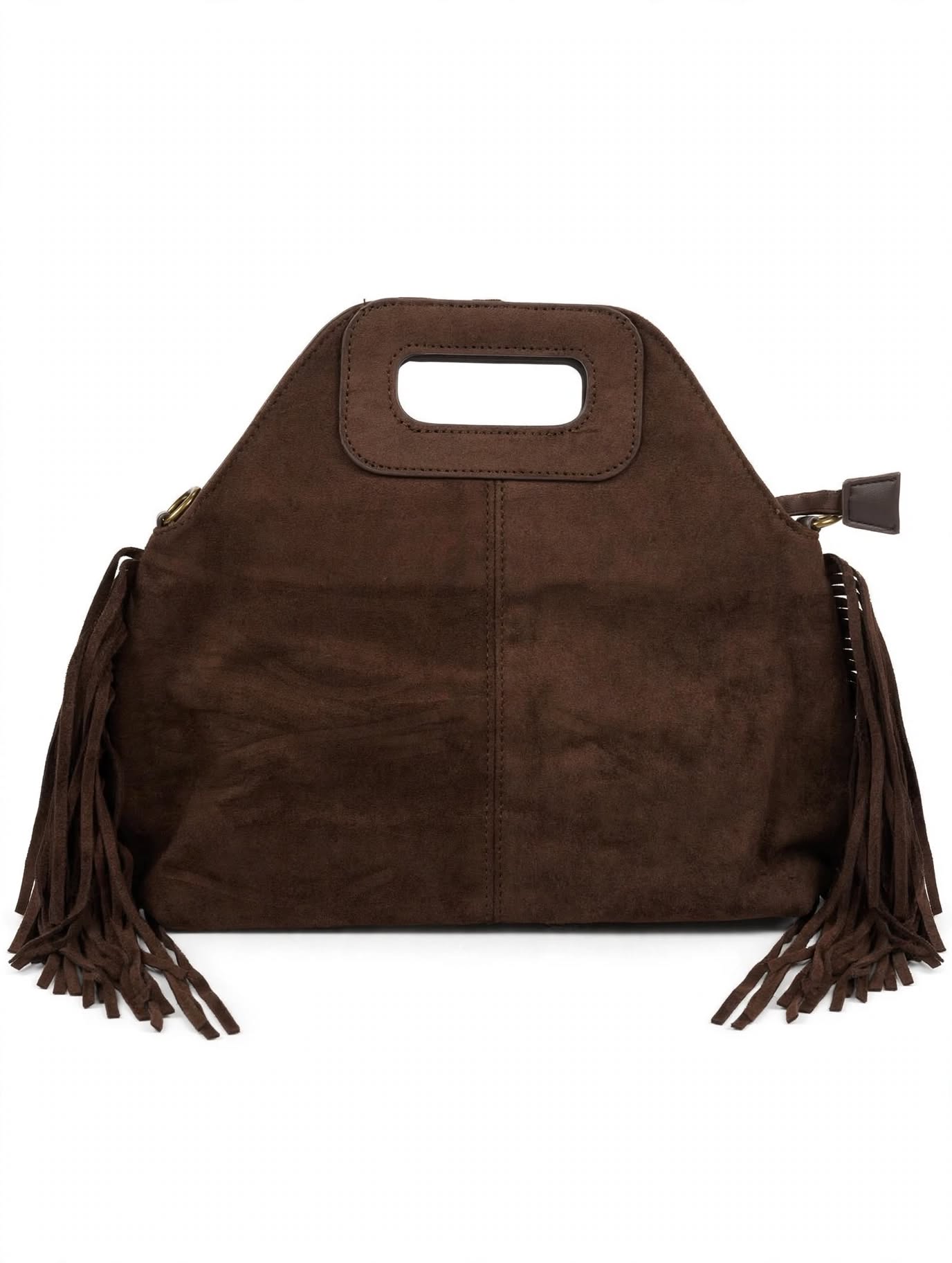 Borsa Testa di Moro Scamosciata con Frange e Tracolla - Boho Autunno