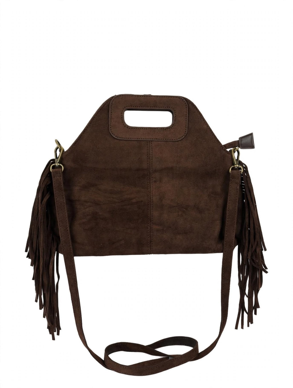 Borsa Testa di Moro Scamosciata con Frange e Tracolla - Boho Autunno