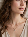 Collana Stella Solitaria - Pendente Fiore Cristallo con Halo Oro - Minimal Chic